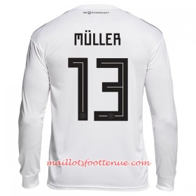 Maillot/Tenue Allemagne Muller 13 Domicile Coupe du monde 2018 Manche Longue